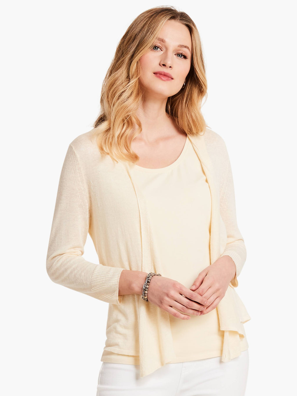 Linen-Blend Cardigan Z42354
