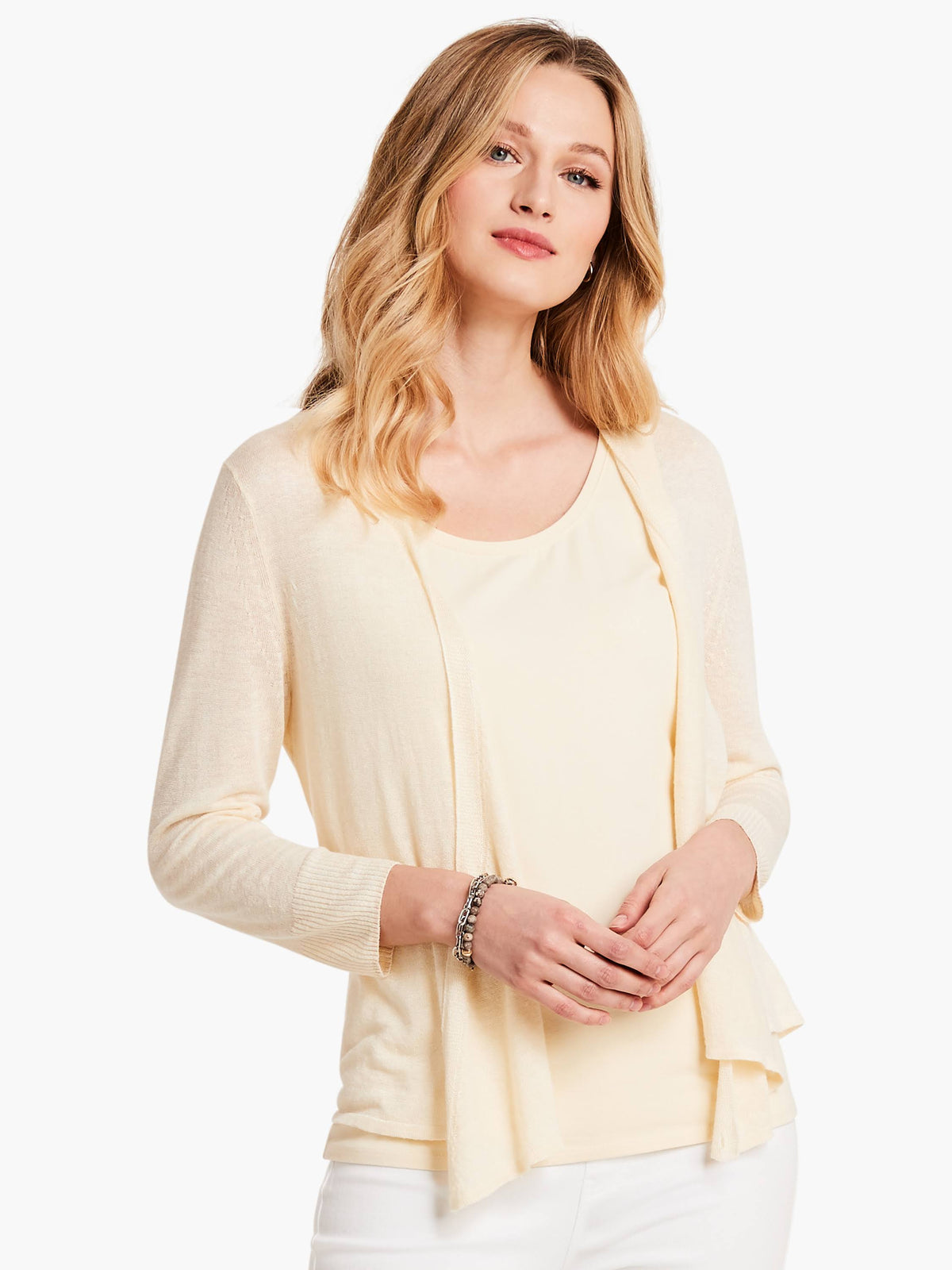Linen-Blend Cardigan Z42354