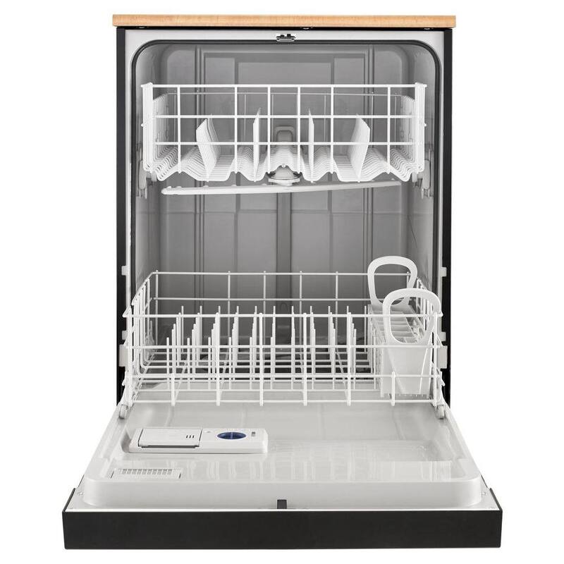 Black Front Control Heavy-Duty Portable Dishwasher with 12-Place Settings Q795608