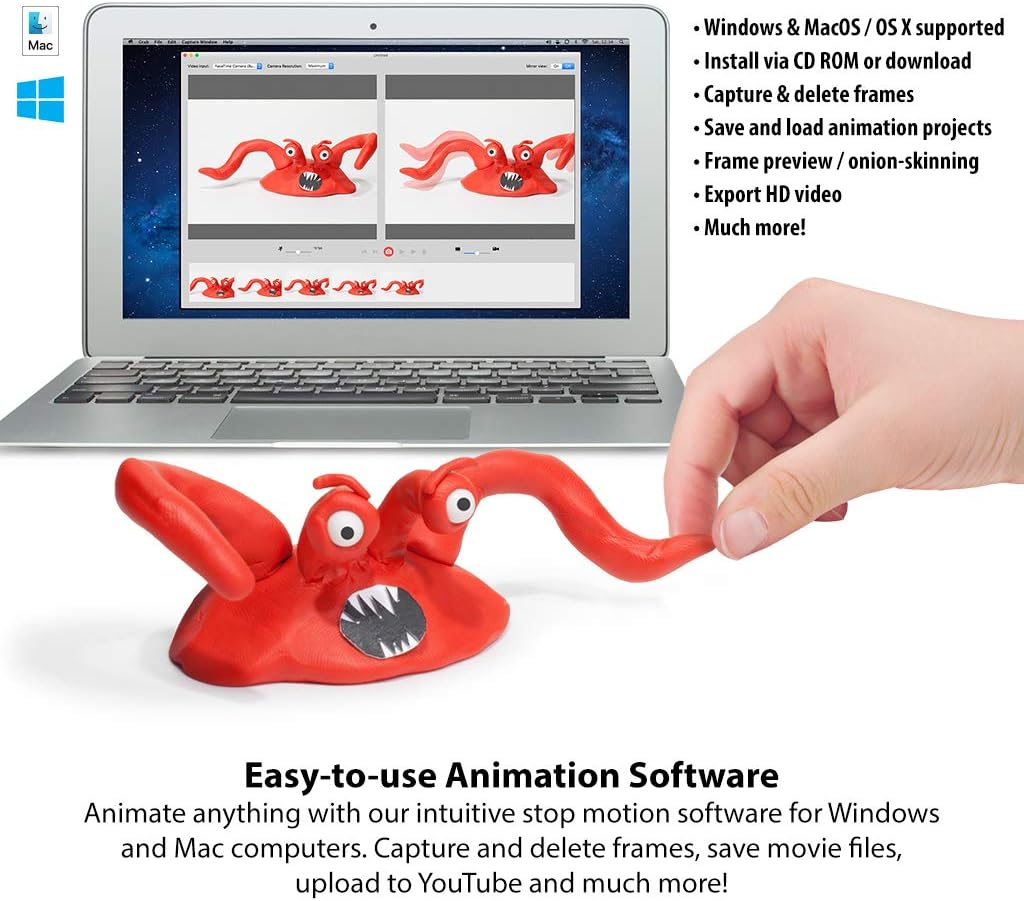 Complete HD Stop Motion Animation Kit with 1080P Camera J707831