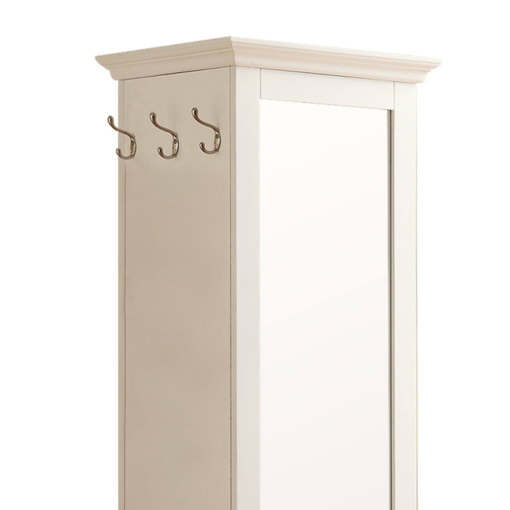 White Metal Accent Cabinet Y8341