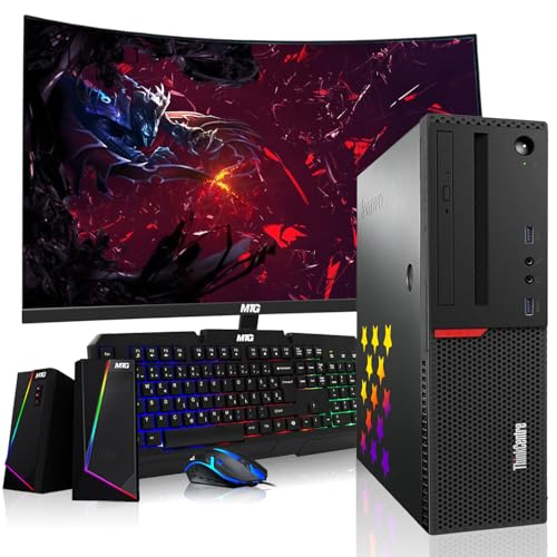 Intel Core i7 16GB RAM 512GB SSD 24-inch Monitor AMD RX 550 RGB Speaker RGB Keyboard Mouse WiFi Win 10 Pro Desktop PC Gaming Bundle F346925