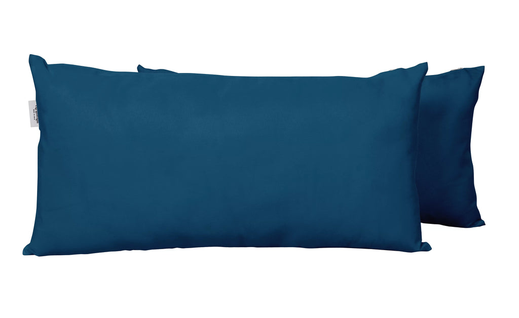 Navy Blue Set of 2 Polyester Lumbar Throw Pillow Z965382