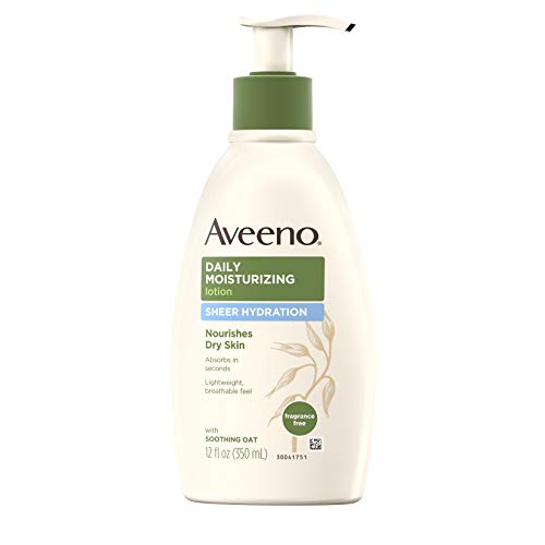 Sheer Hydration Daily Moisturizing Lotion With Soothing Oat, Fragrance-Free Body Moisturizer, 12 Fl. Oz T669