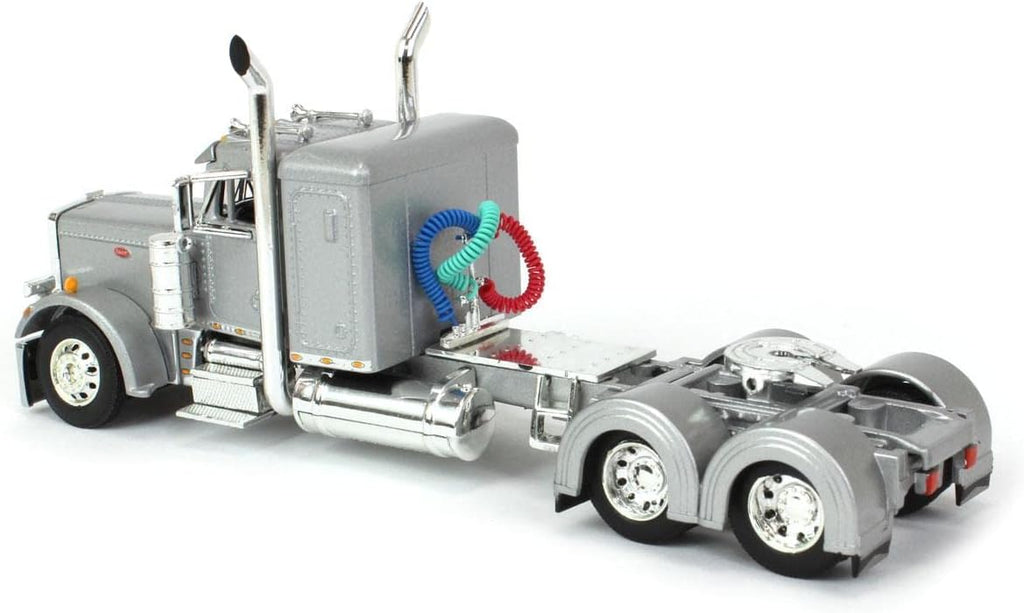 1/64 Silver Peterbilt 359 36" Flattop Sleeper with 53' Wilson Roadbrute Flatbed Trailer F4537