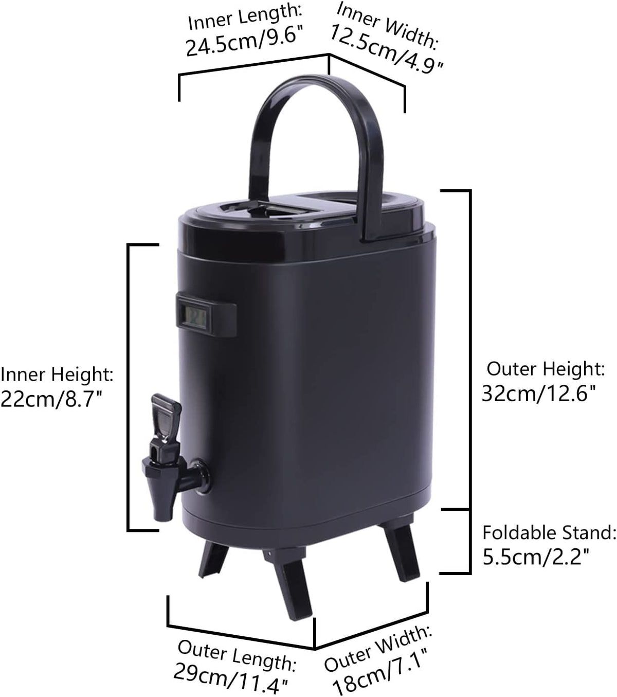 8L/2.11Gal Stainless Insulated Beverage Dispenser H171