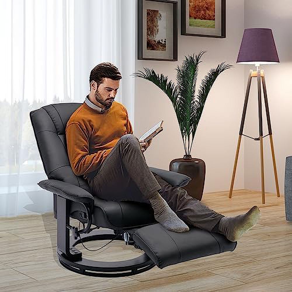 Grey PU Leather Recliner Chair with Footrest K30631