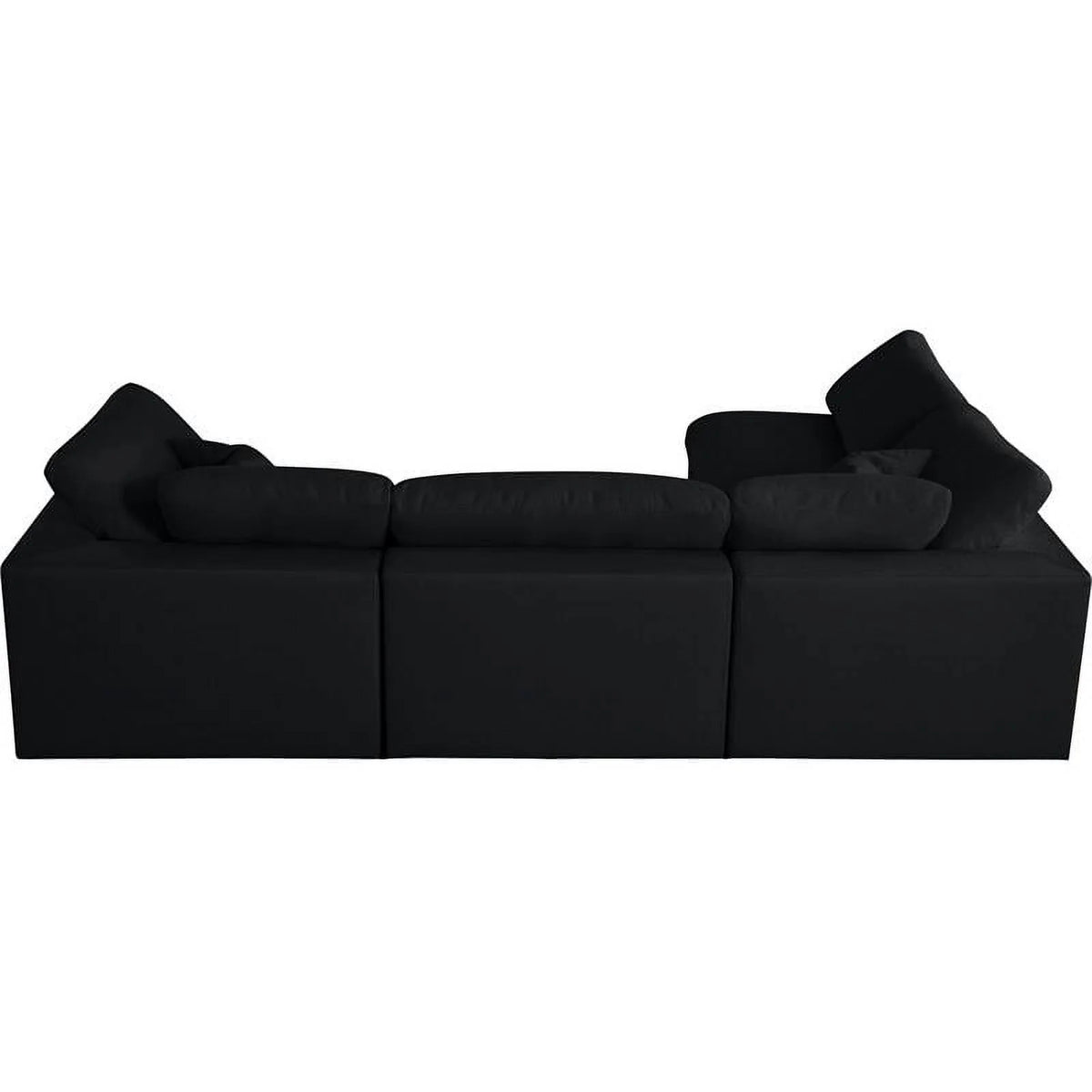Black Linen Fabric Modular Sectional Z975507