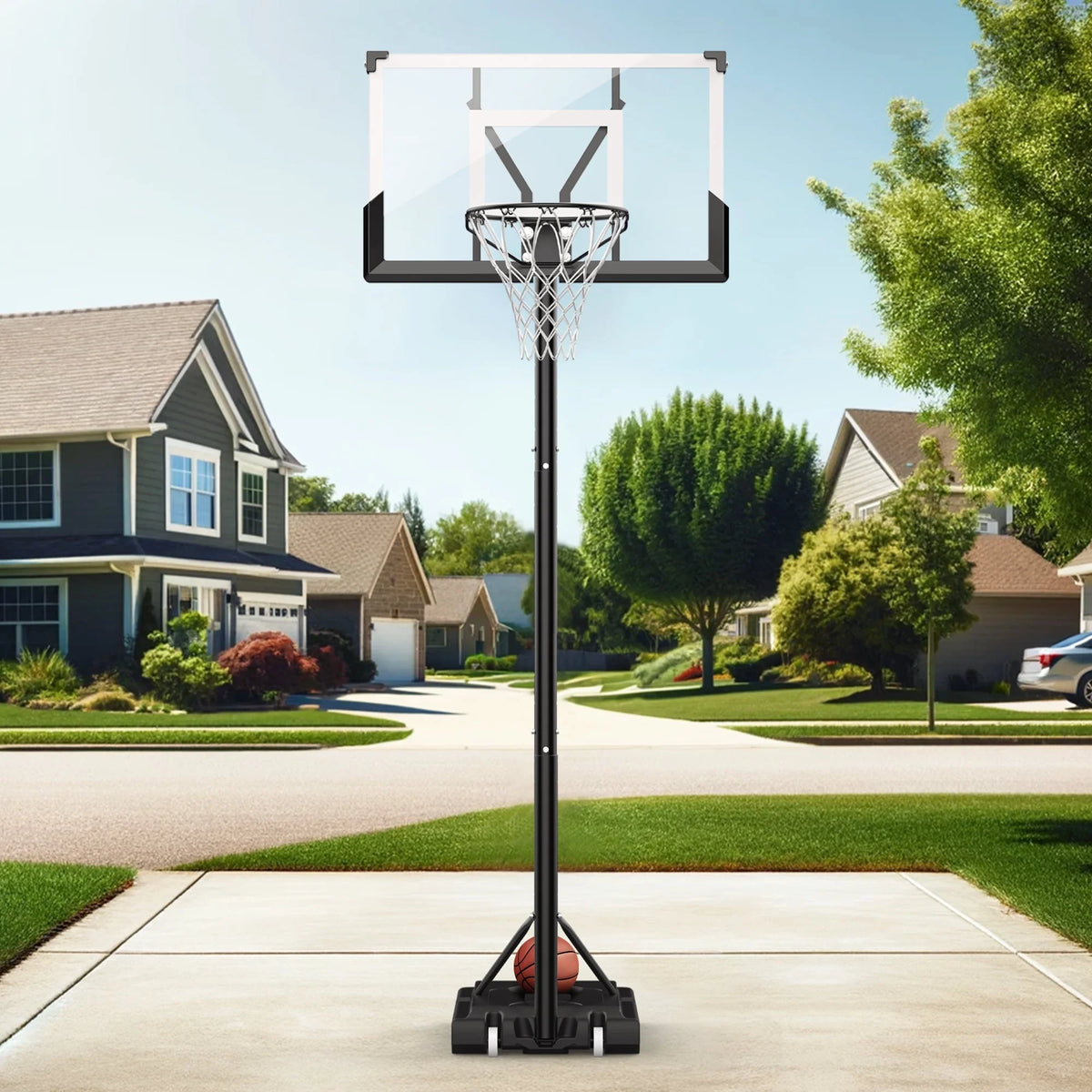 Portable Basketball Hoop with Wheels Height Adjustable E1998