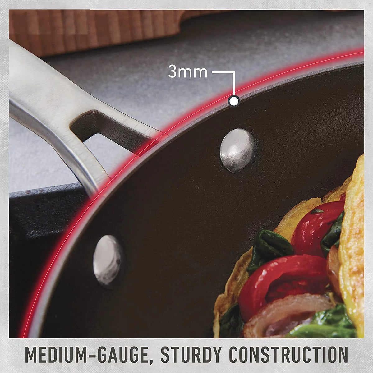 Hard-Anodized Nonstick Sauté Pan with Cover, 5-Quart P1866
