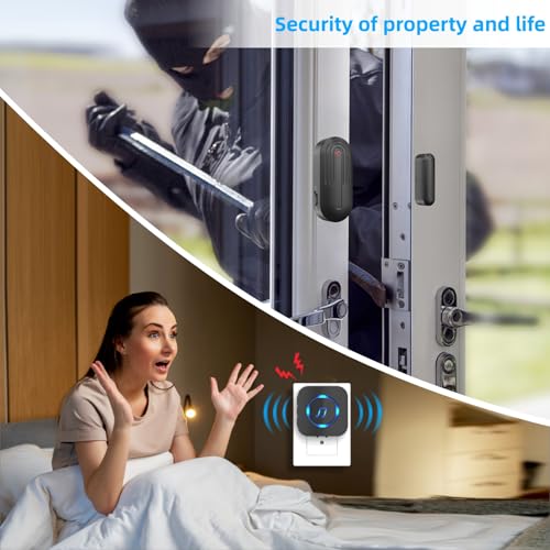 Wireless Door Sensor Chime 500 FT Range 26 Chimes 2 Sensors 1 Receiver S58624