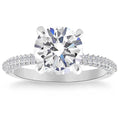 3 3/8Ct Round Diamond Engagement Ring in White or Yellow Gold S4848
