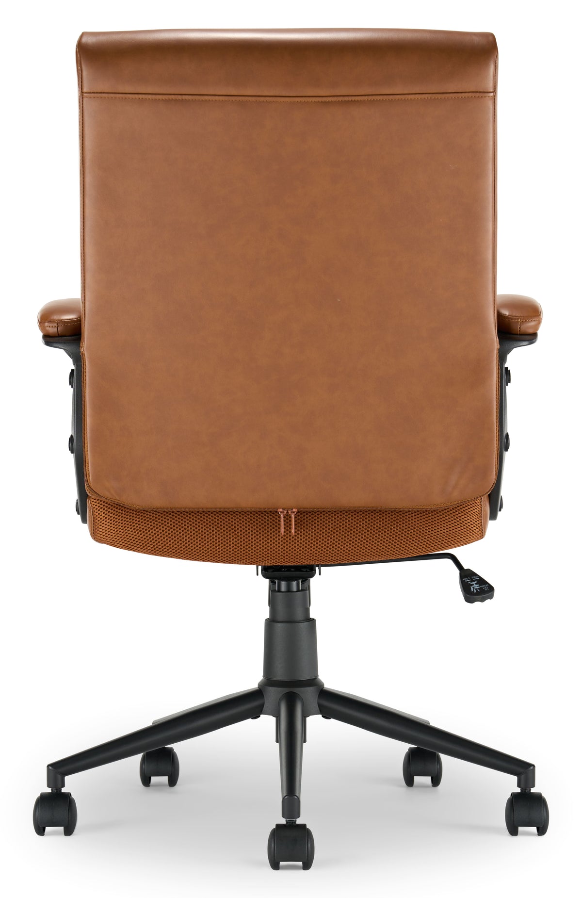 Cognac Bonded Leather Ergonomic Desk Chair N661045