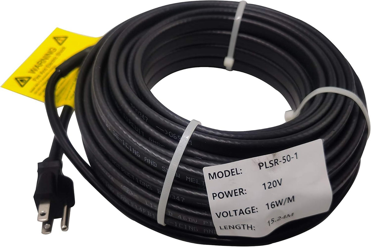 Self Regulating Heating Cable, 50-feet, 120V D739