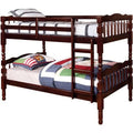 Dark Walnut Wood Bunk Bed L16622