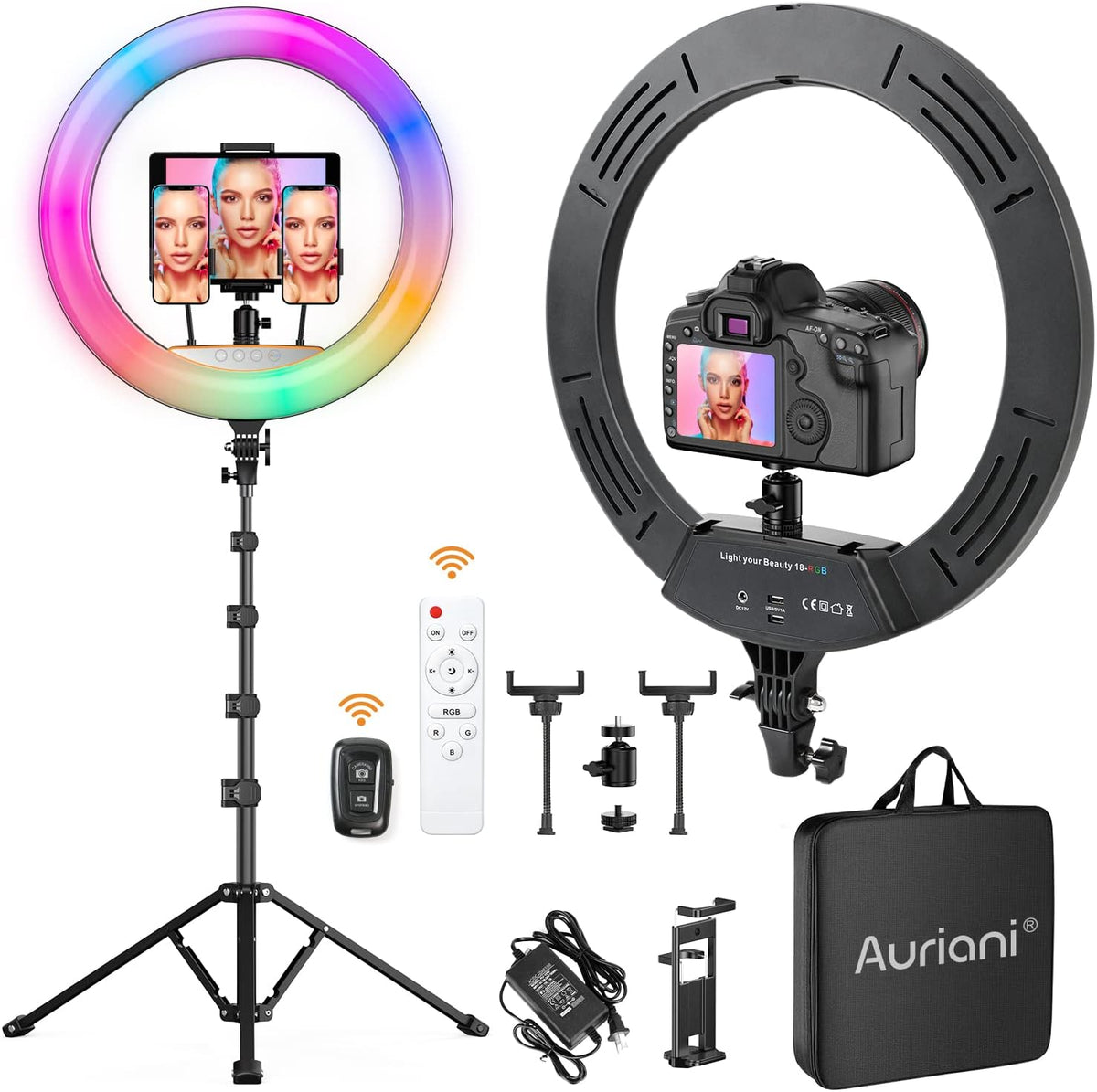 18 inch RGB Ring Light with Tripod Stand M763