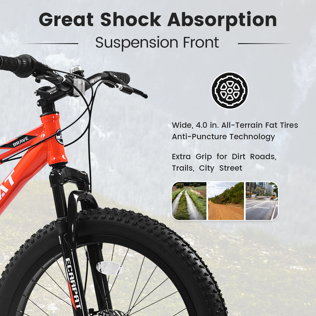 24" Mountain Bike with Shimano 7 Speeds Suspension Steel Frame S674
