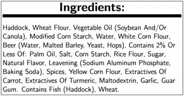 2 oz Golden Ale Battered Haddock Fillet Q71169