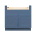 Ocean-Blue Plywood Shaker Assembled Farm Sink Base Kitchen Cabinet 36 in. W x 24 in. D x 34.5 M95619