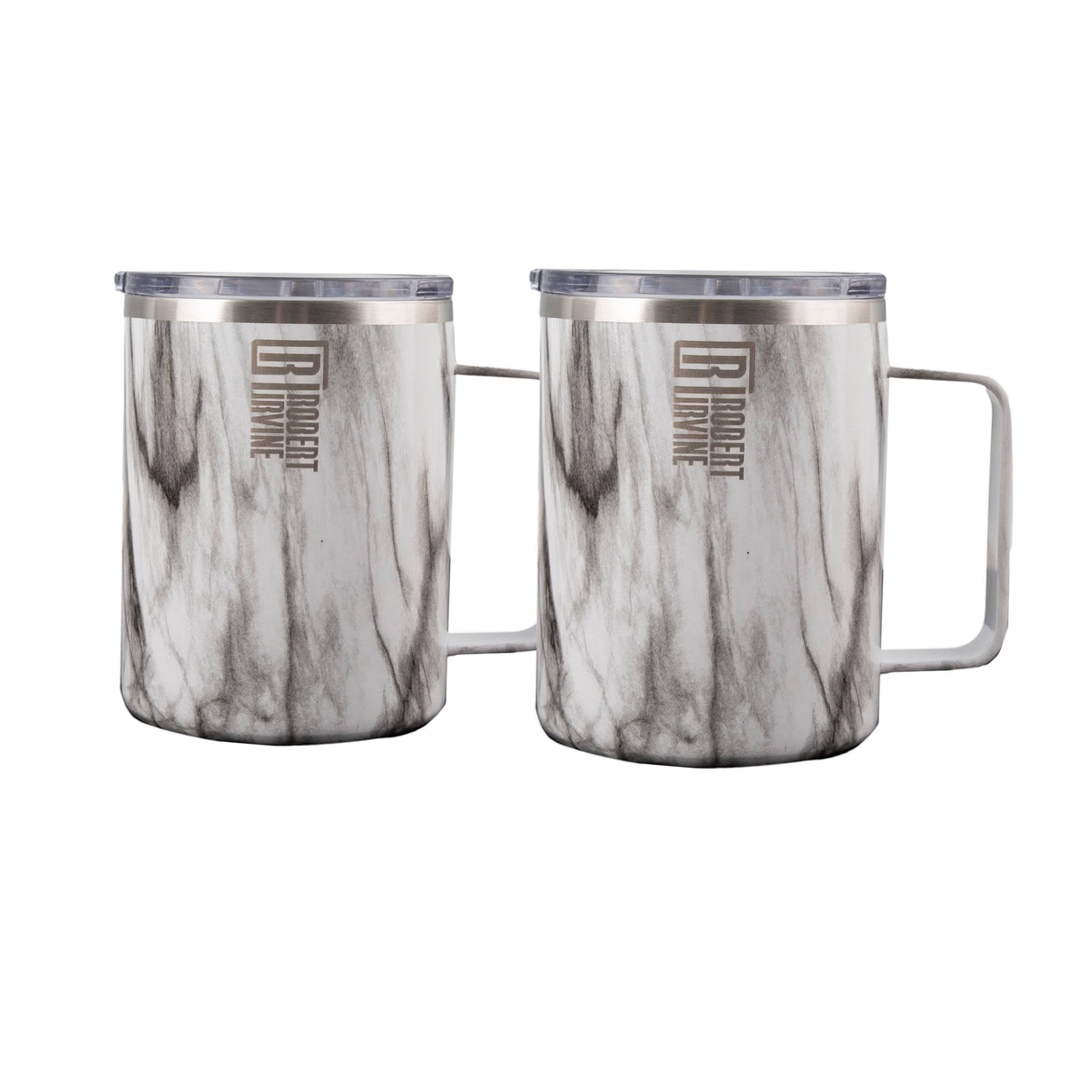 Insulated Coffee Mugs, Set of 2 - Gray X688968