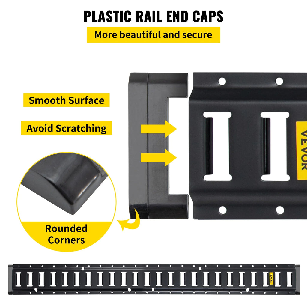 30Pcs 5ft Steel E Track Tie-Down Rail Kit with D-Ring R21492