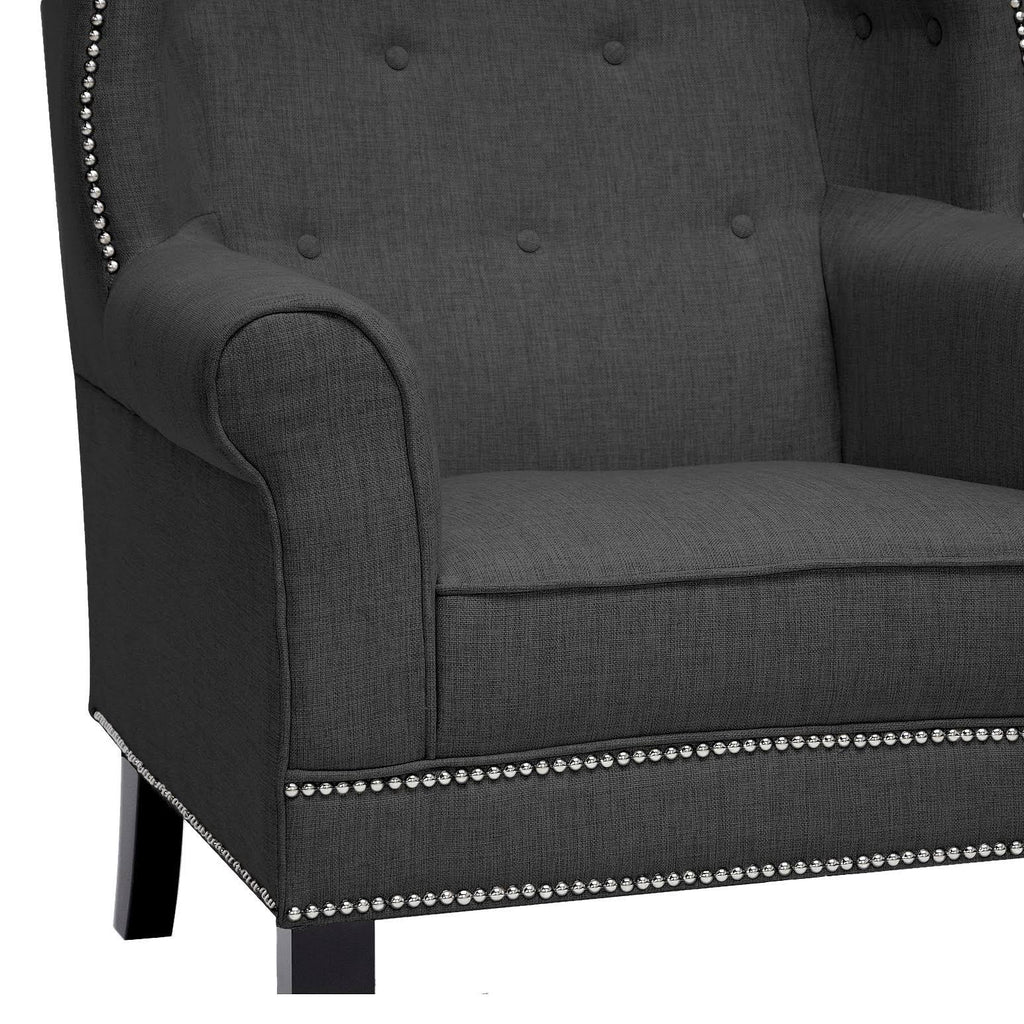 Gray Linen Arm Chair N186893