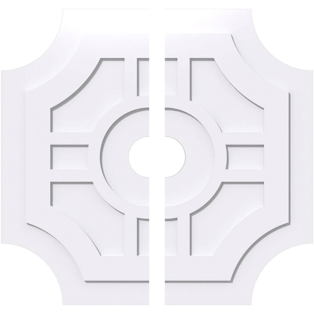 Contemporary PVC Ceiling Medallion (36x22OD x 5x22ID x 12x22C - Two Piece) S7483