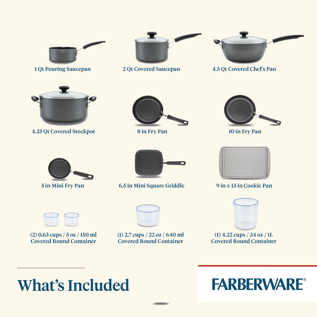 20 Piece Aluminum Nonstick Pots and Pans Set V9342