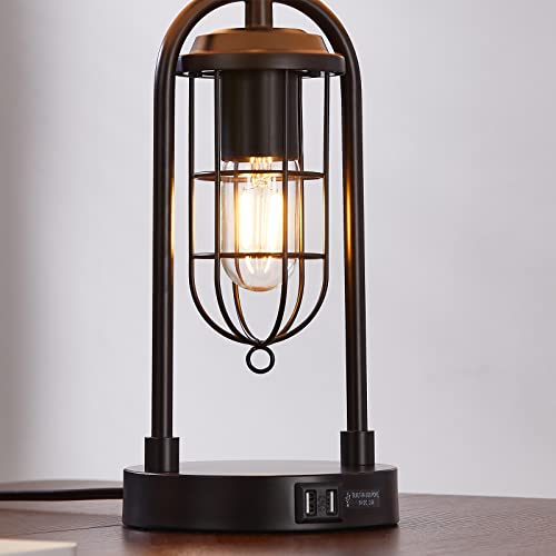 21'' Table Lamps Set of 2 with Night Light and USB Port J125