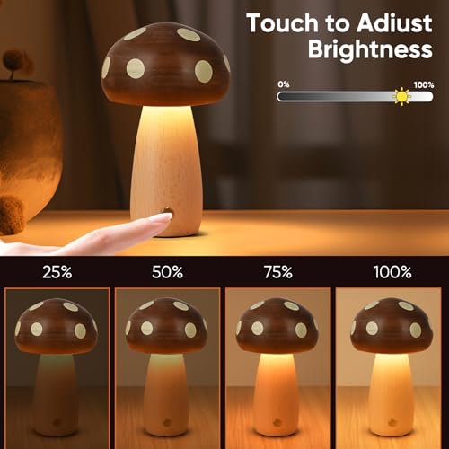 Portable Cordless Rechargeable LED Mushroom Lamp Y371645