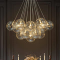Ribbed Glass Bubble Chandelier Y6871