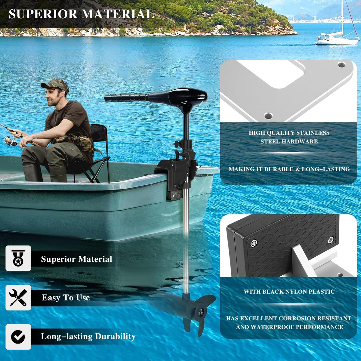 Universal Transom Trolling Motor Mount for Kayaks L6185