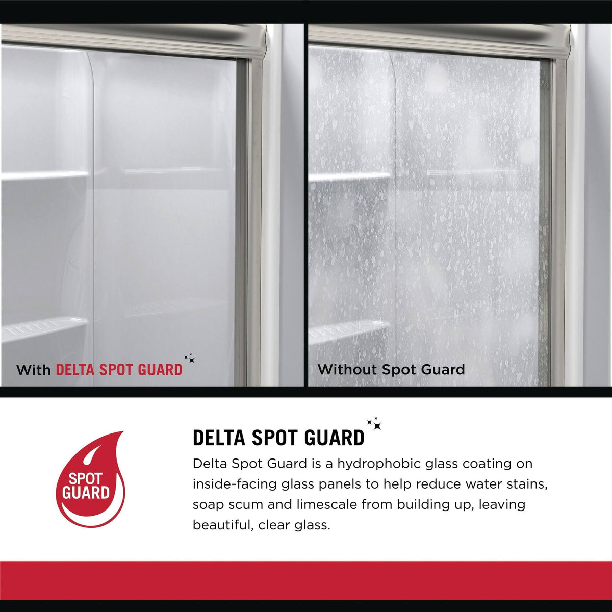 Bronze Sliding Semi Frameless Shower Door Q1620