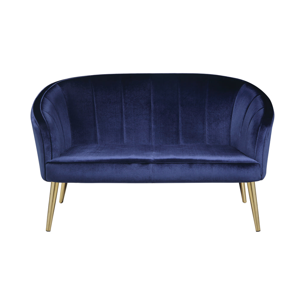 Blue Upholstered Accent Settee D41185