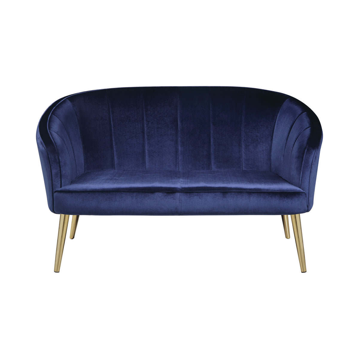 Blue Upholstered Accent Settee D41185