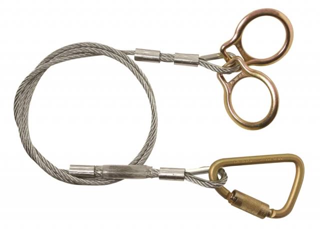 4' Vinyl-Coated Galvanized Carabiner Sling Anchor Z60602