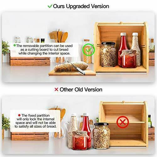 Bamboo 2 Layer Rolltop Bread Box G115