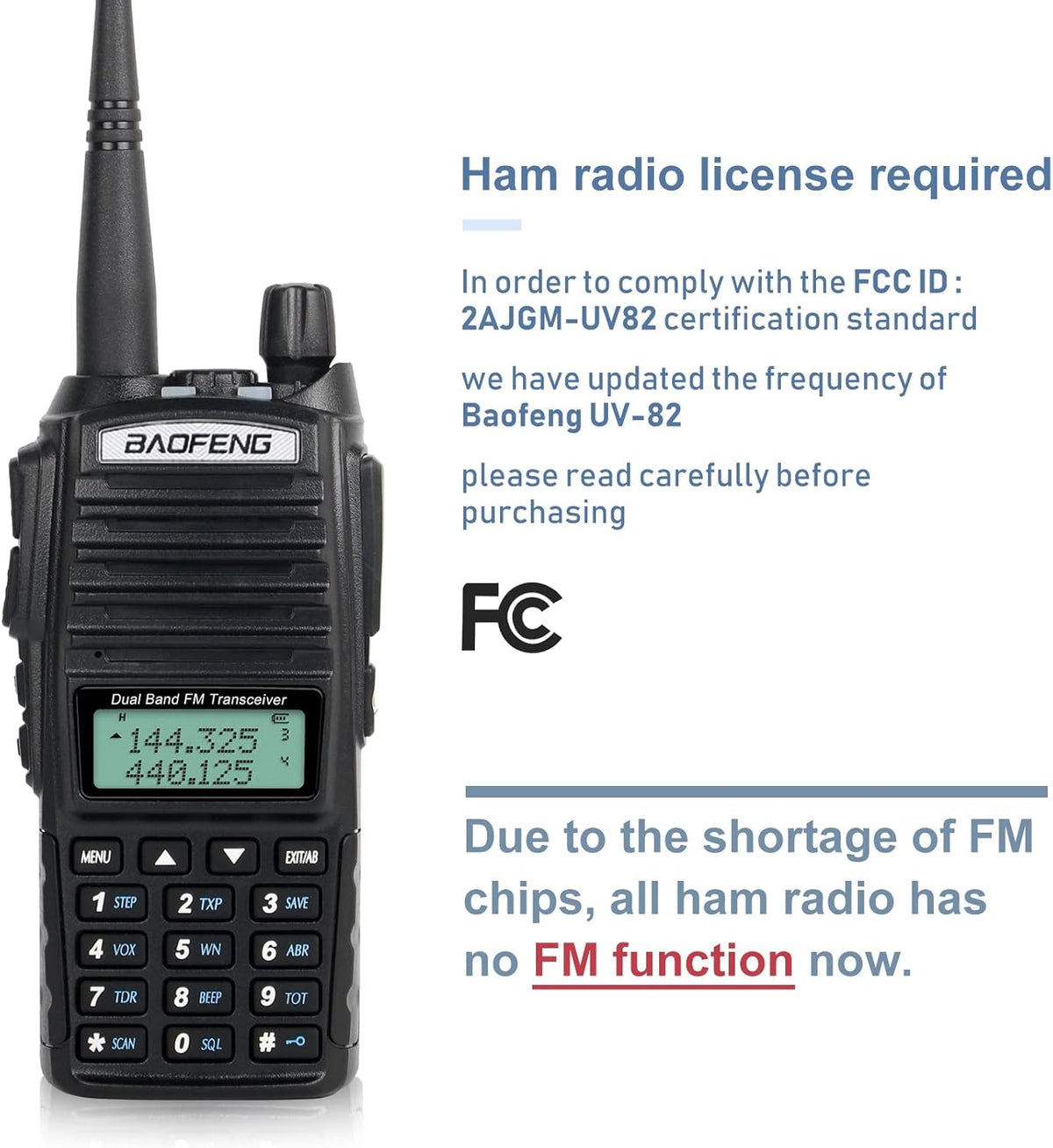 UV-82 High Power Portable 2 Way Radio with Extra 2800mAh Battery Full Kits (1 Pack-Black) P247006