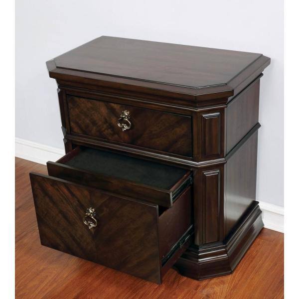 Espresso 2-Drawer Nightstand R6144