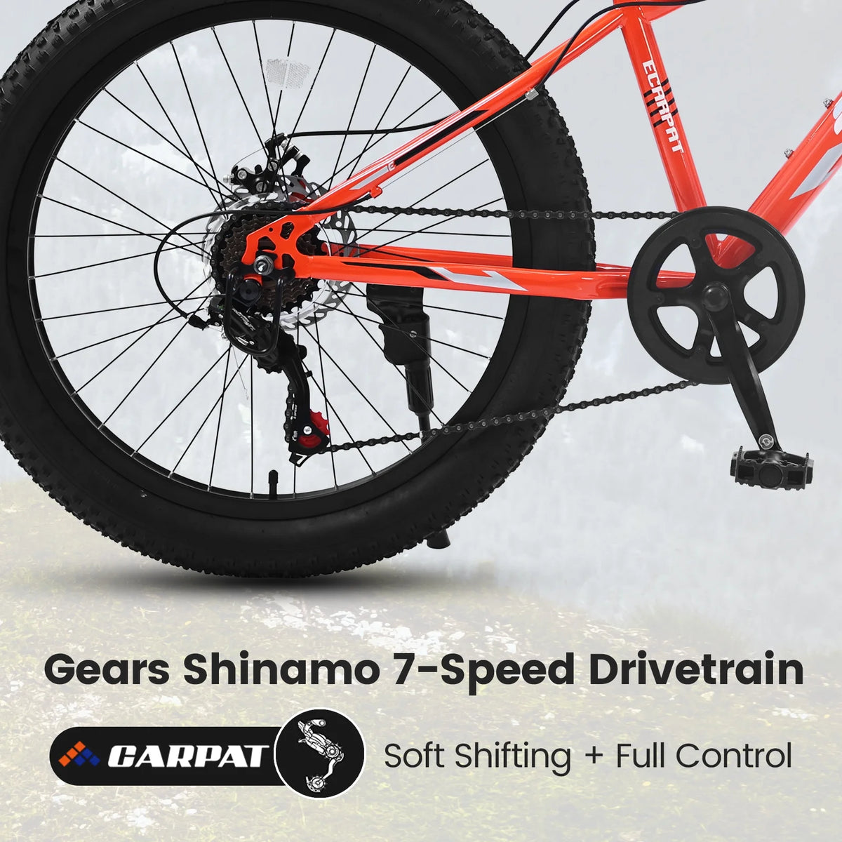 24" Mountain Bike with Shimano 7 Speeds Suspension Steel Frame S674