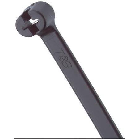 500 Pack 18 inch Black Nylon Cable Tie with Stainless Steel Lock M495661