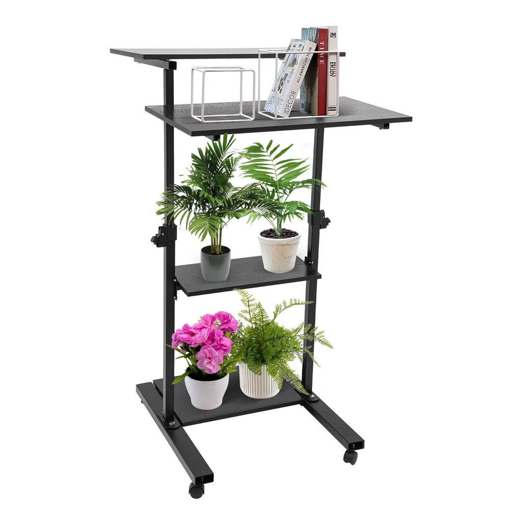 Black Adjustable Mobile Standing Desk C6315