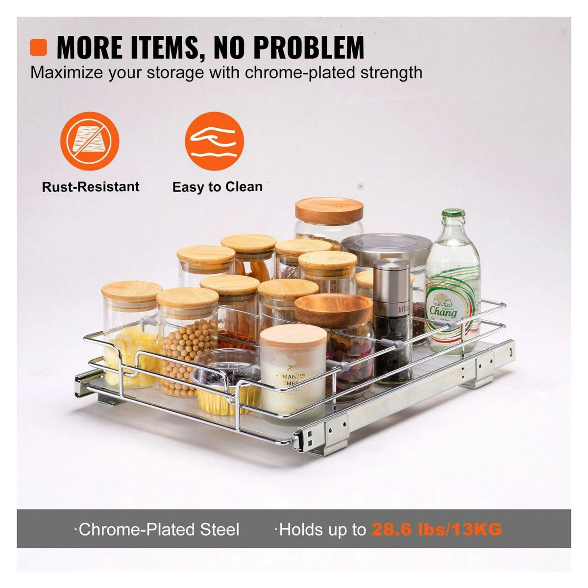 Chrome Steel Roll Out Drawers C56977