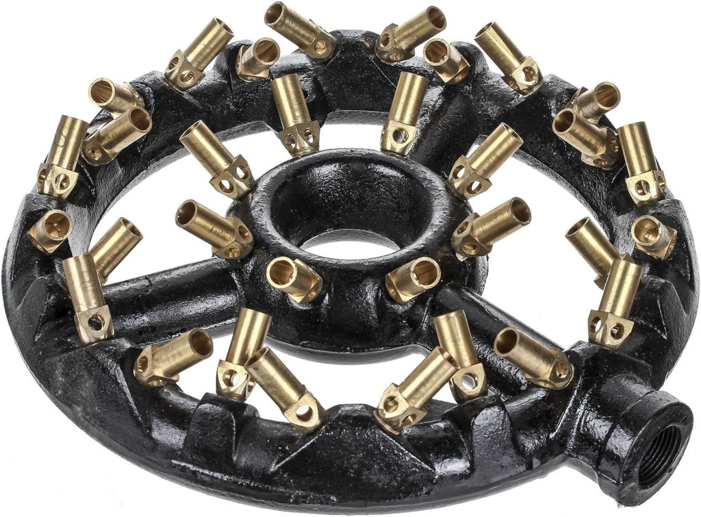 Cast Iron Round Nozzle Jet Burner with 32 Brass Tips, 160,000 BTU S23110