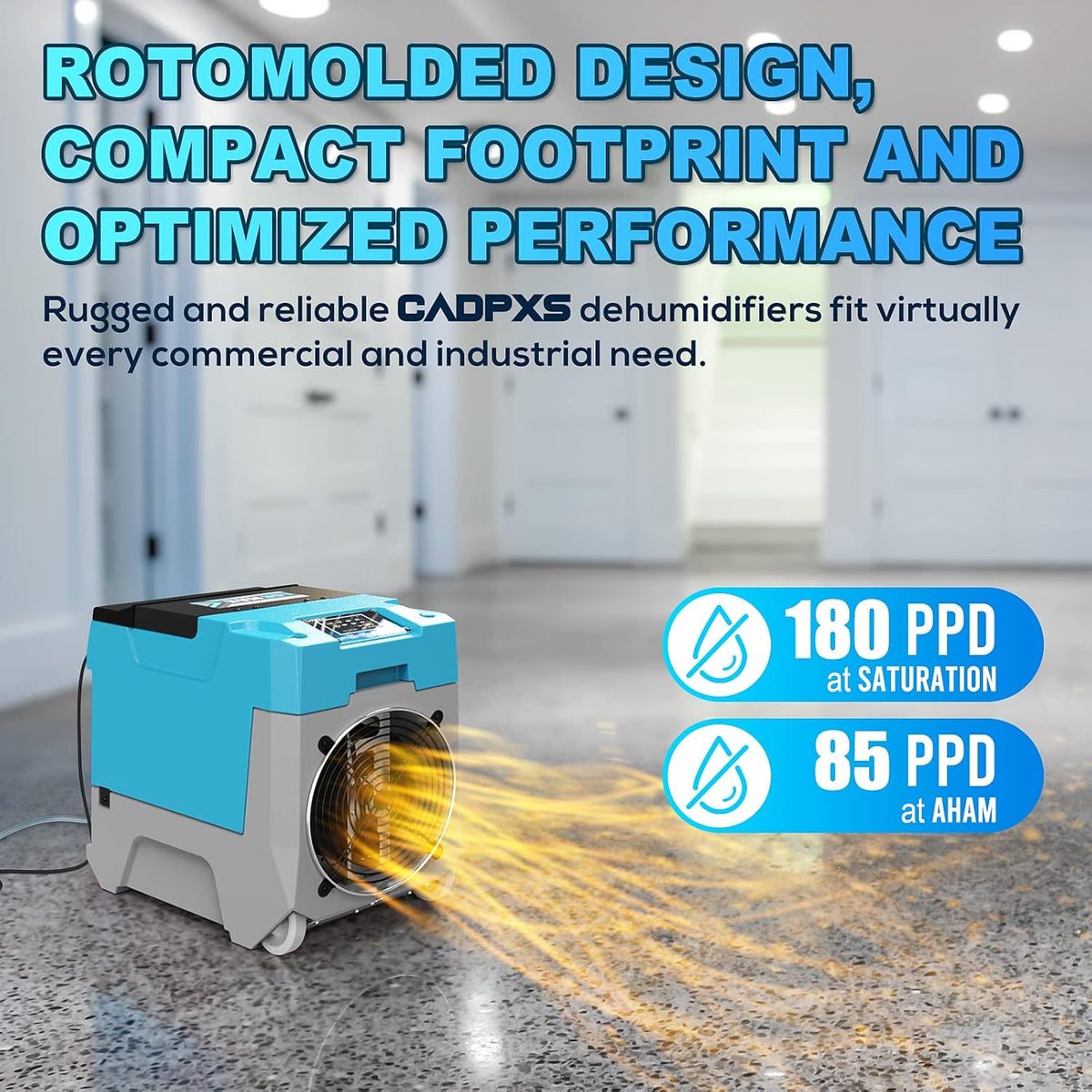 180PPD Commercial Dehumidifier with Pump C754