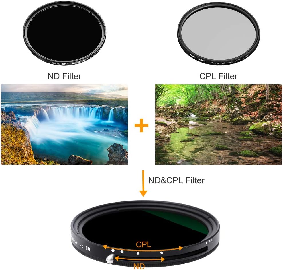 52mm Variable ND and CPL Filter 2 in 1 N7822