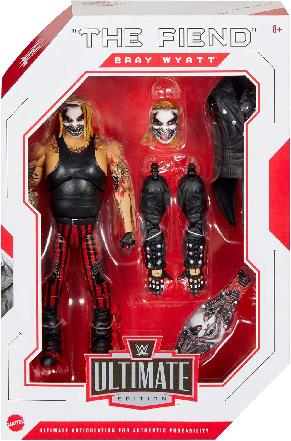 WWE Action Figure 6 in with Interchangeable Jacket and Extra Head T9212