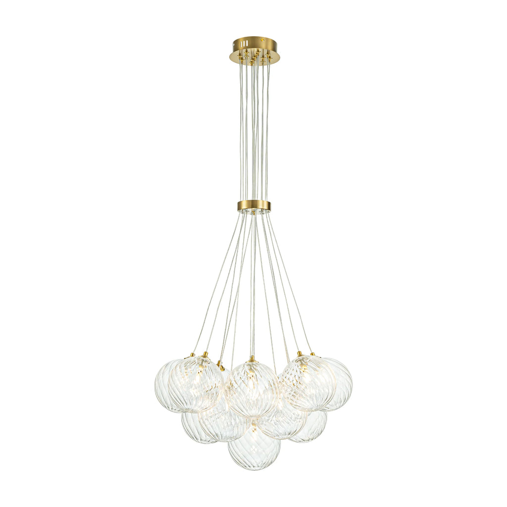 Ribbed Glass Bubble Chandelier Y6871