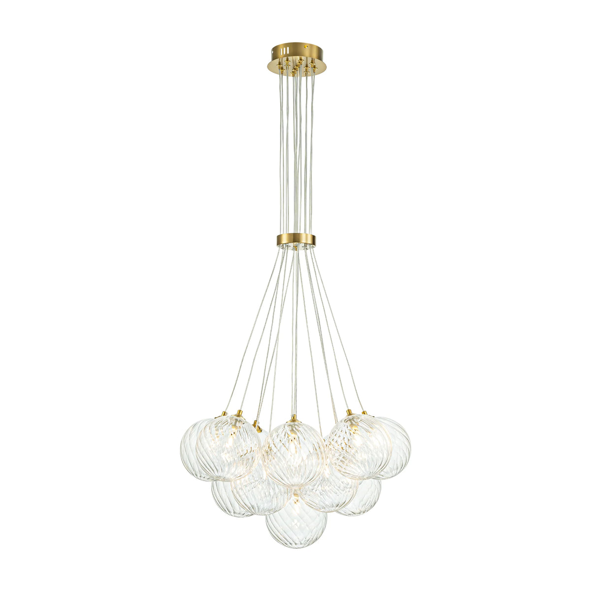 Ribbed Glass Bubble Chandelier Y6871