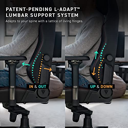 Black/White Leatherette Gaming Chair with 4D Armrests W42119